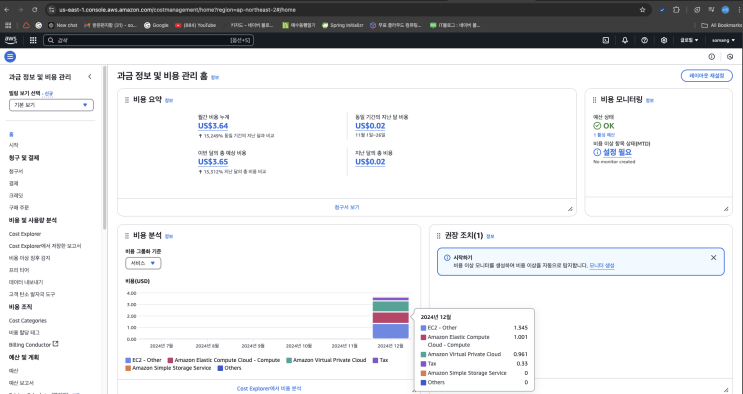  [aws]사용중이지 않은데 예상 비용이 있을 때