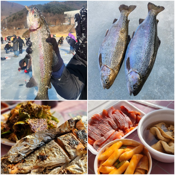  청평설빙송어빙어축제 얼음낚시채비 주차 먹거리