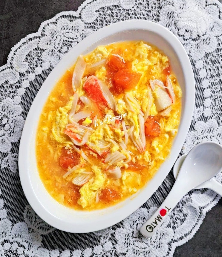 중국식 토마토 계란탕 만들기 10분 크래미 게살스프 다이어트 요리 중국식 토마토 계란탕 만들기 10분 크래미 게살스프 다이어트 요리