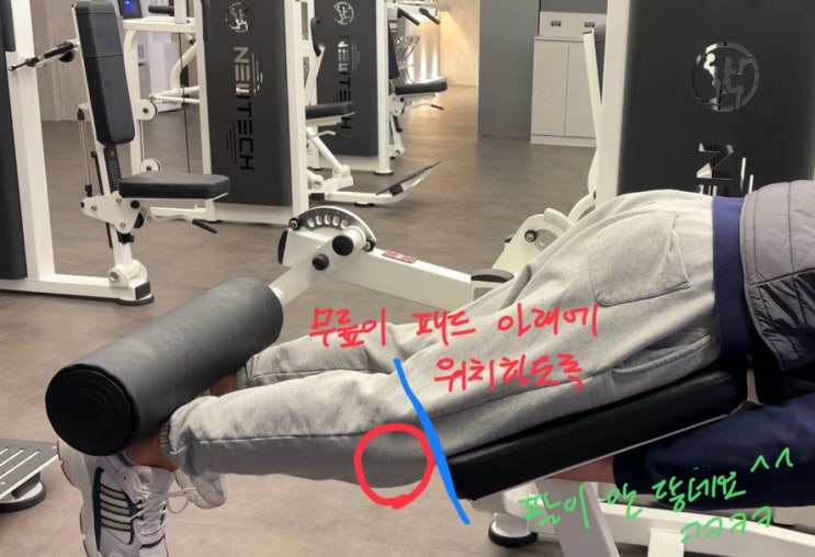 햄스트링 대표적인 운동 중 하나 "레그 컬 하기"