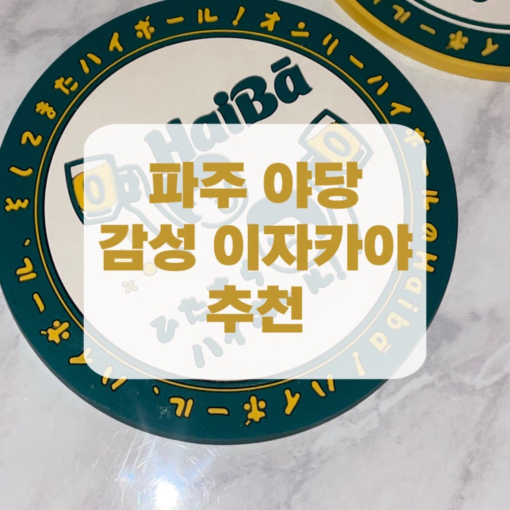  [파주 야당점] 감성 & 가성비 2차 술집 하이바 이자카야 간술하러 간 내돈내산 후기