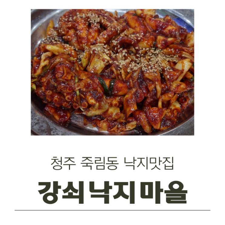  청주 죽림동 낙지 맛집 강쇠낙지마을 탐방기