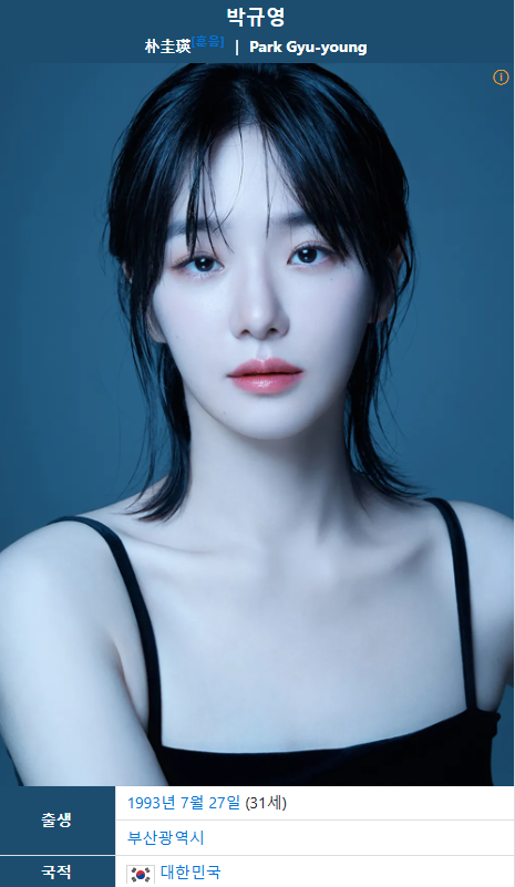 배우 박규영 사주 (Park Gyu-young)