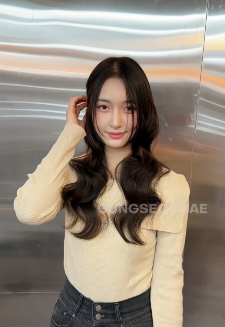  궁서채 오산궐동미용실 긴머리 웨이브 펌~