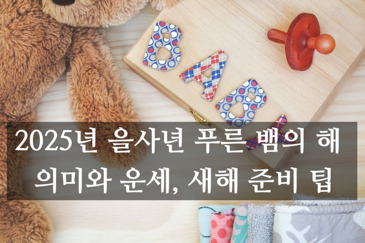  2025년 을사년 푸른 뱀의 해 의미와 운세, 새해 준비 팁