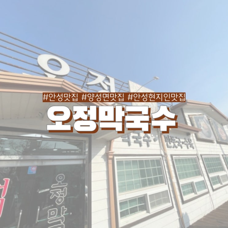  안성맛집 오정막국수 쫄깃한 수육과 고소한 들기름 막국수 맛집