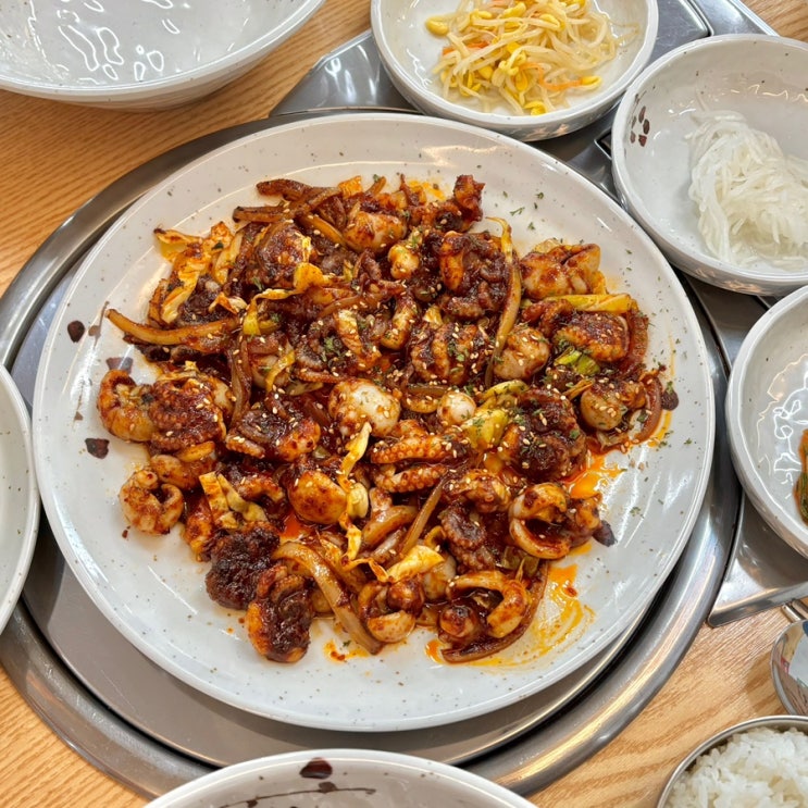  광주 상무지구 쭈꾸미 맛집 다복식당 상무점 : 불향나는 매콤한 쭈꾸미 볶음 존맛임..!