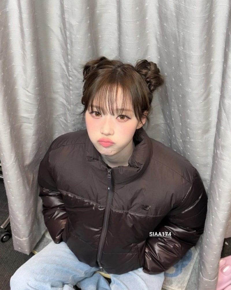 (귀여움 한도초과..) 뿌까머리한 윈터 뉴발란스 패딩 코디