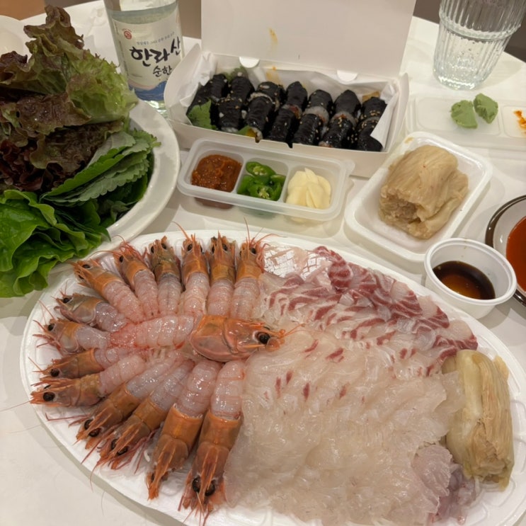  제주 한림 저렴하고 신선한 딱새우가 있는 회 포장 전문점 경성회센터