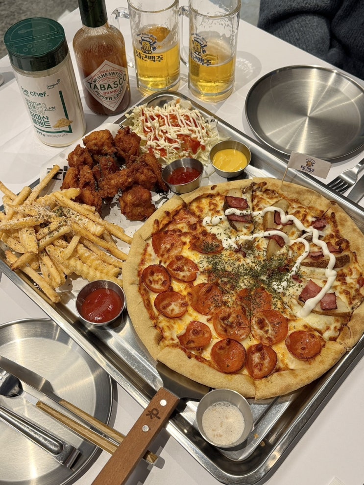  전포 퇴근맥주 푸짐 한상에 분위기 기절 전포동 피자
