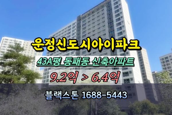  운정신도시아이파크 경매 43A평 동패동 신축아파트