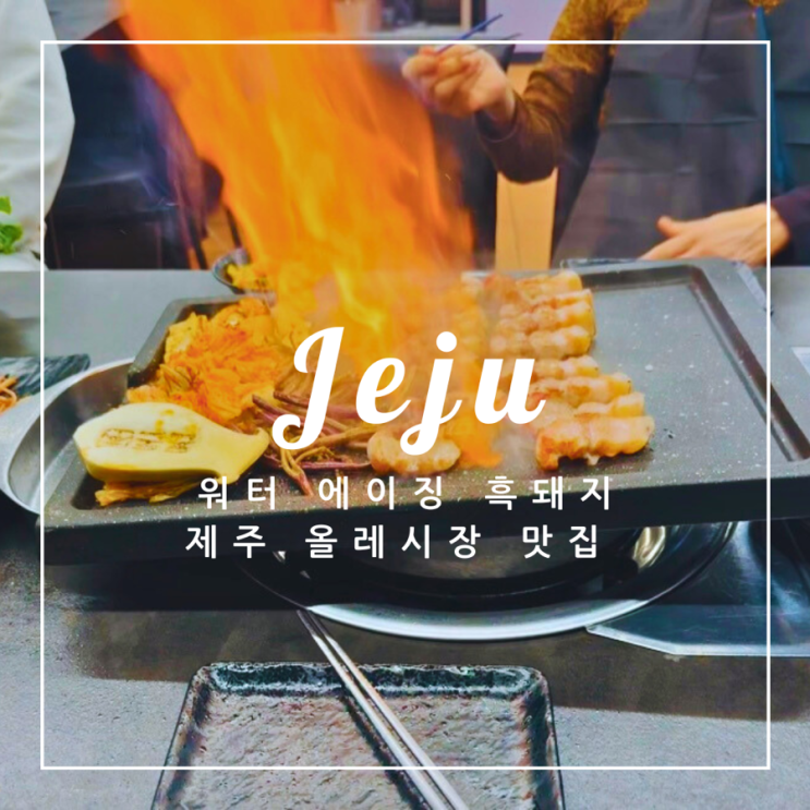  ️ 제주도 여행 | 워터 에이징  흑돼지 제주 올레시장 맛집