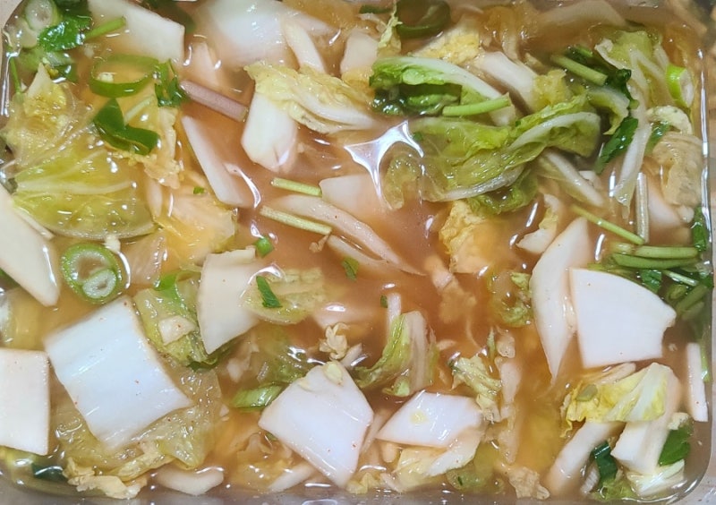 배추무우물김치, 물김치 담그는법