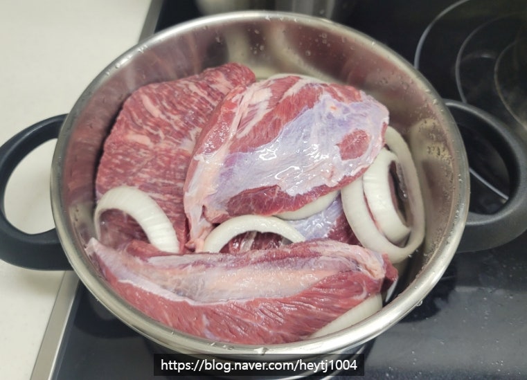 아롱사태 수육만들기 압력솥으로