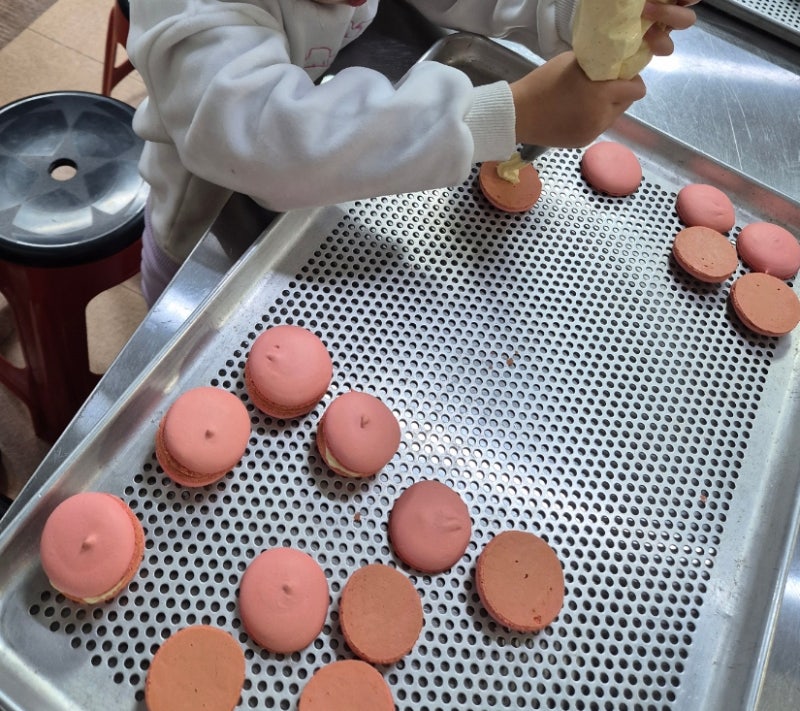 울산 쿠킹클래스 - 천곡 하이밀제과제빵학원 ,원데이클래스 마카롱만들기