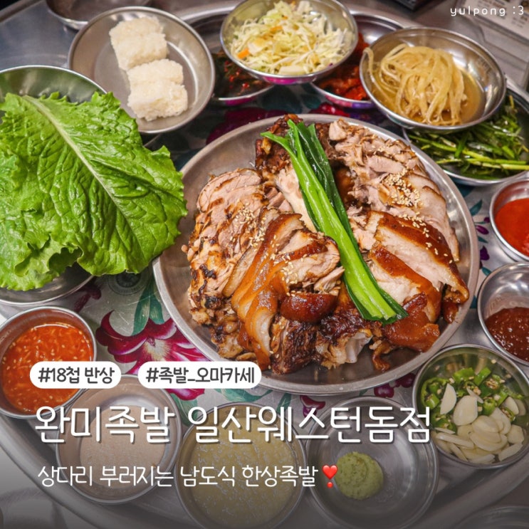  18첩 반상으로 즐기는 족발 오마카세 완미족발 일산웨스턴돔 맛집