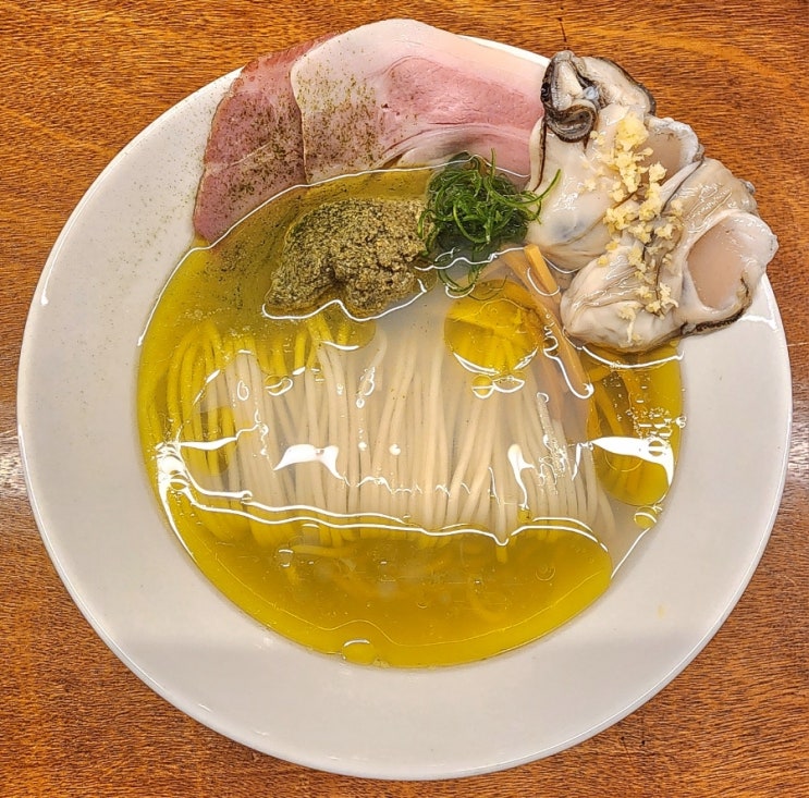  멘큐단 - 「카키(굴)시오라멘」 겨울한정 시즌메뉴 진짜 미쳤다..