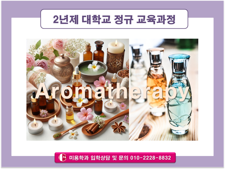  2년제 미용학과에서 아로마테라피샵 창업 자격 학위 취득