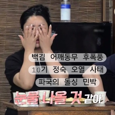  나솔사계 돌싱특집 10기 정숙 미스터백김 어깨동무 후폭풍 오열 사태 혼란에 쌓인 돌싱 민박