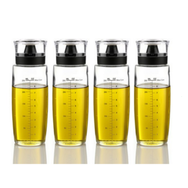  시노글라스 원형 실리콘 오일병 블랙, 300ml, 2개