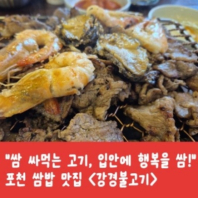 [포천 송우리 맛집] 강경불고기 포천송우점 방문기 : 강경돼지불고기 세트와 비빔냉면의 환상 조합!