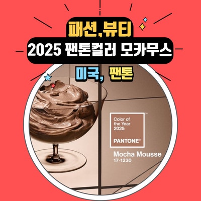  2025년 팬톤 컬러 모카무스 트랜드분석
