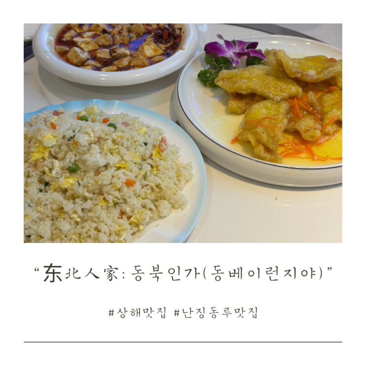  [난징동루, #맛집] 상해 난징동루 가성비 맛집 : 东北人家(동북인가)
