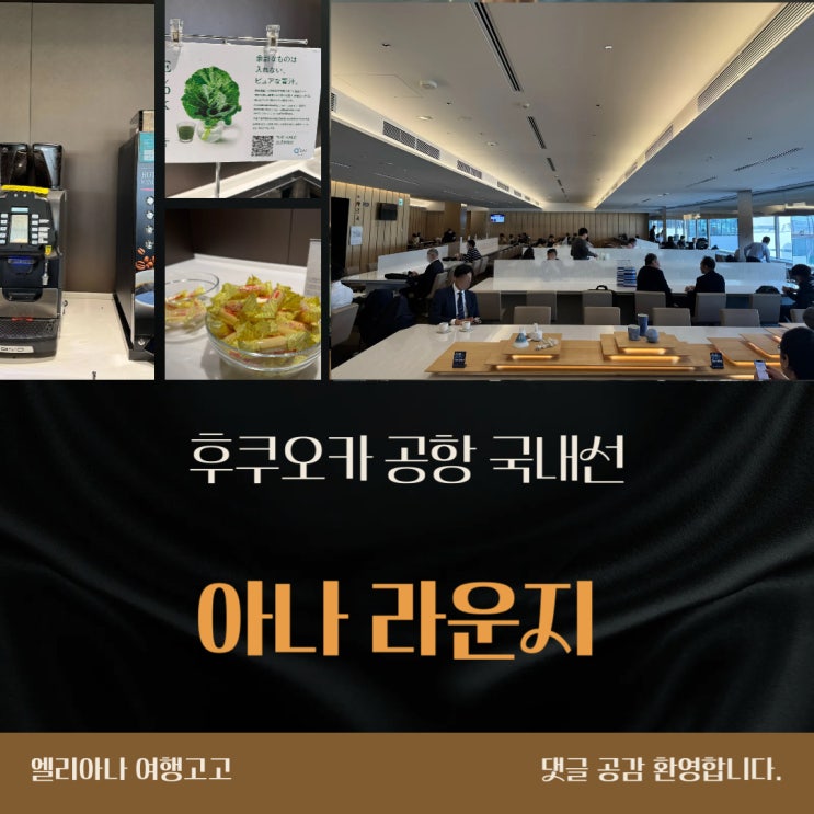  후쿠오카공항 국내선 프리미엄 체크인 이용방법 아나라운지 위치 서비스 안내