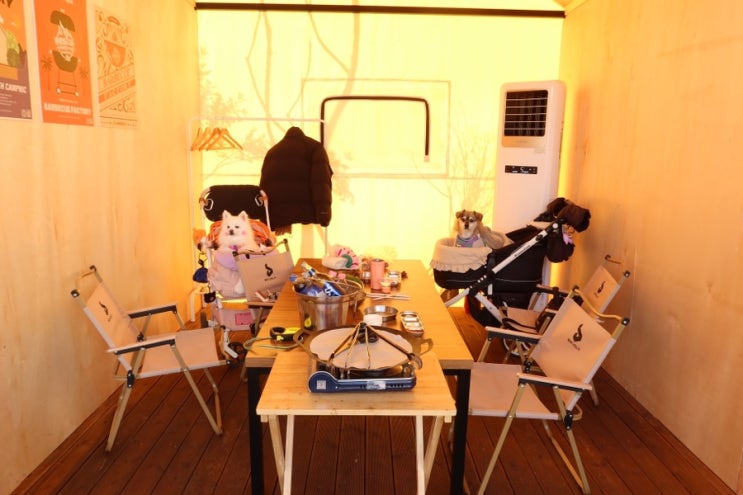  화성 캠핑식당 바베큐팩토리 봉담점 강아지동반 가능해요.