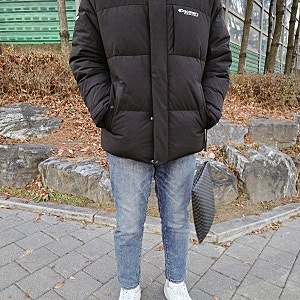 남성 패딩 디스커버리 레스터G 구스다운 숏패딩