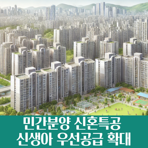  민간 아파트 분양 신혼특공, 신생아 우선 공급 확대