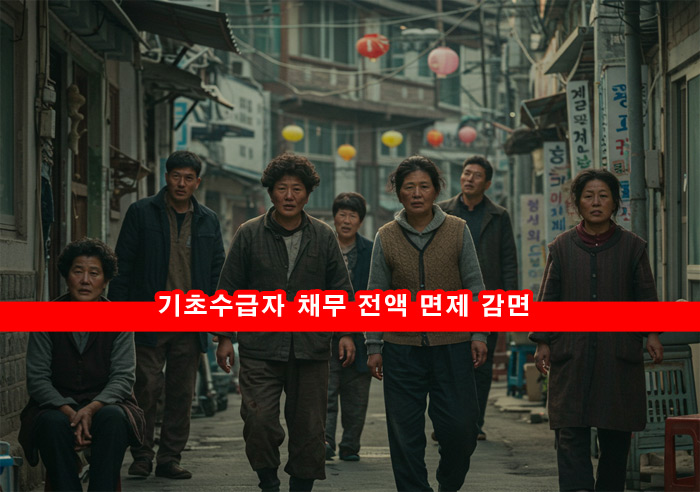  기초수급자 채무 전액 면제 감면 중증장애인 청년층 취업성공자 신청방법