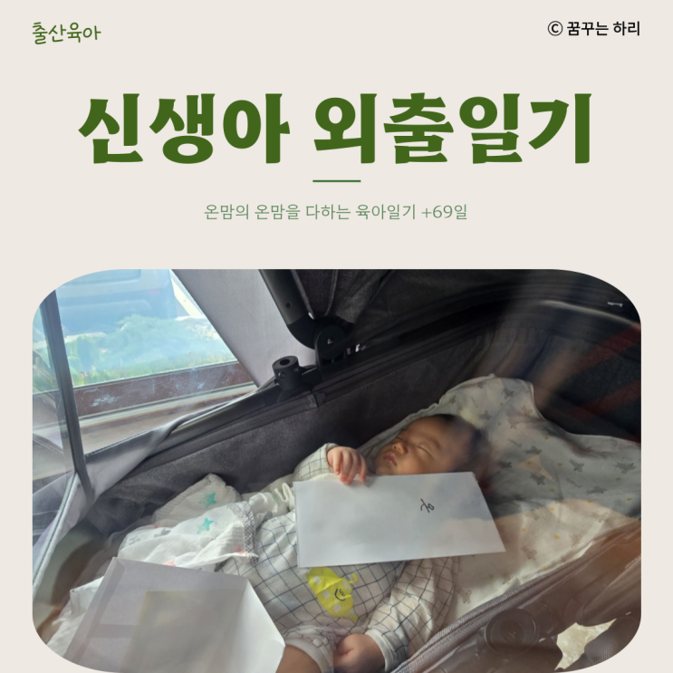  온맘의 육아일기 D+69일 10주차 수유텀 수면시간 신생아 외출일기 신생아외출준비물