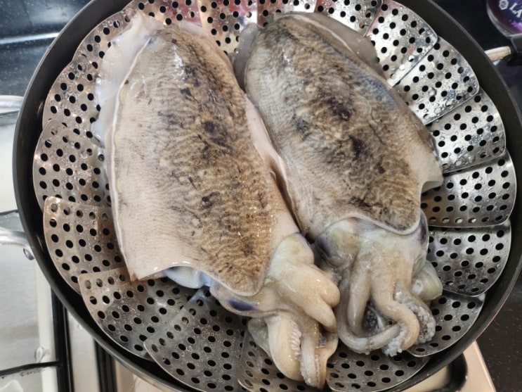  인생수산 갑오징어 손질해서 먹는 숙회와 찜 요리