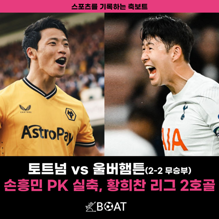 토트넘, 울버햄튼 무승부 | <b>손흥민</b> 패널티킥<b>PK</b> 실축과 <b>황희찬</b>... 