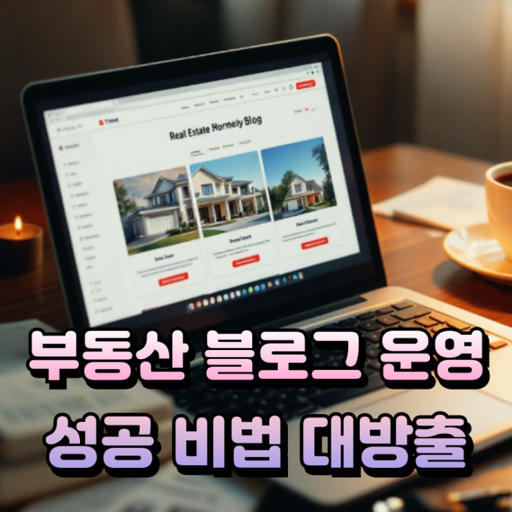  2024년 부동산 블로그 운영, 성공 비법 대방출! 수익 창출까지? (필독)