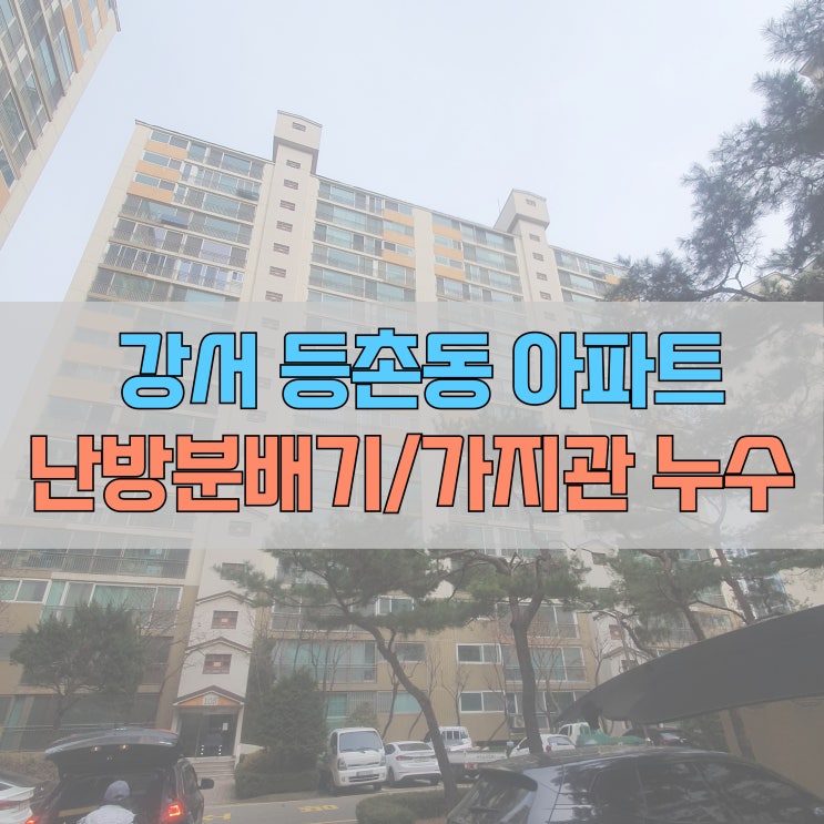 # 강서구 등촌동(강서로) 등촌동성아파트 난방 분배기/가지 배관 누수 #