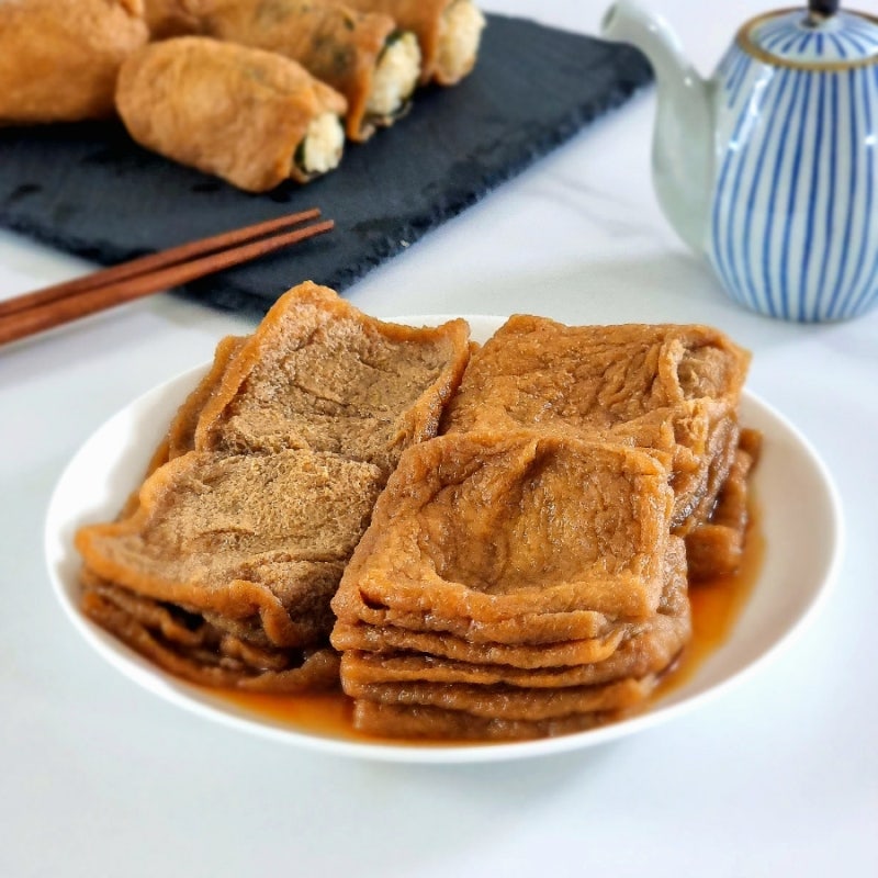 냉동유부로 조미유부 및 초밥 만들기 두 가지 맛 양념 레시피
