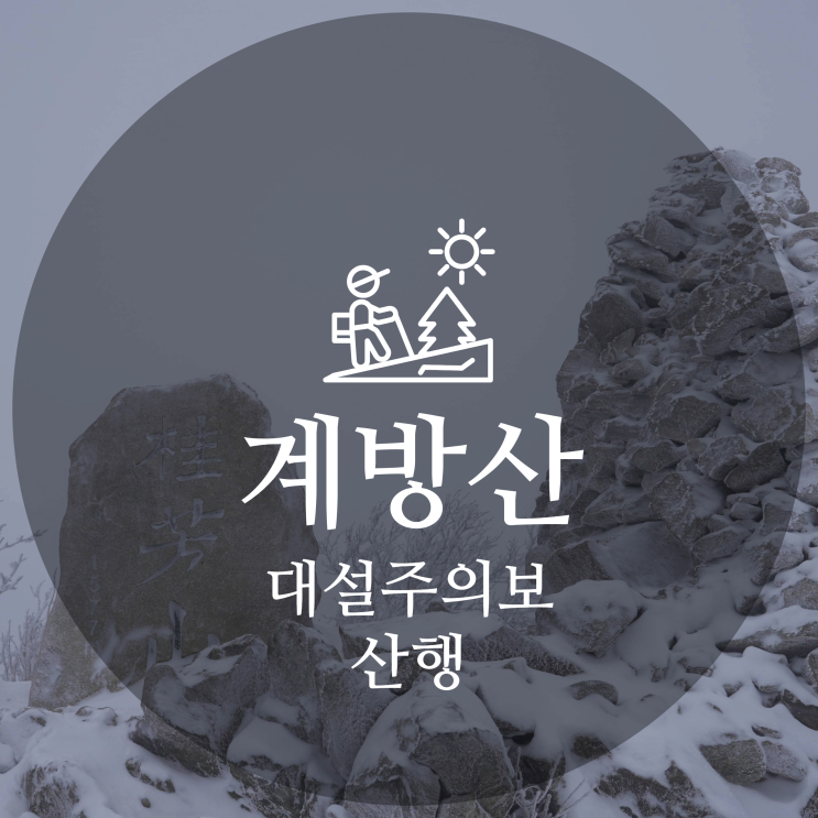  눈 내리는 중에 오른 겨울 계방산 - 운두령 코스