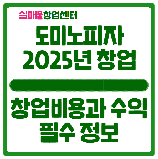 도미노피자 창업, 비용과 수익 그리고 2025년 전망 도미노피자 창업, 비용과 수익 그리고 2025년 전망