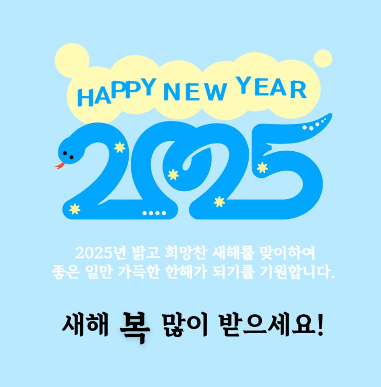  2025년 새해 복 많이 받으세요~