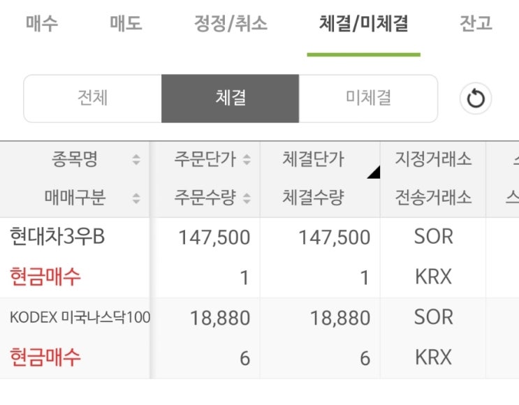  주식 저축 2025.04.01 : KODEX미국나스닥100 현대차3우B 매수 (ft.탄소중립실천 캐시백)
