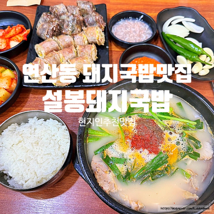  연산동 돼지국밥 맛집 '설봉돼지국밥' 연산역 점심 추천