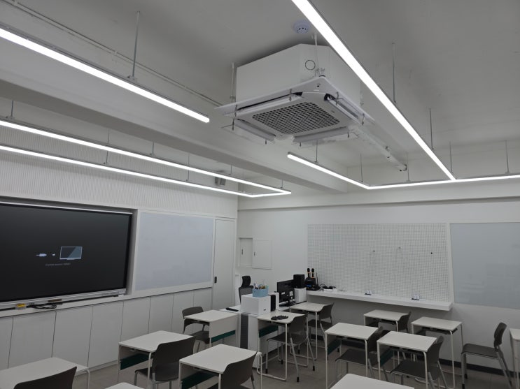 학교 천장형 시스템 에어컨 청소 냉난방기 종합 세척 과정과 세척 주기
