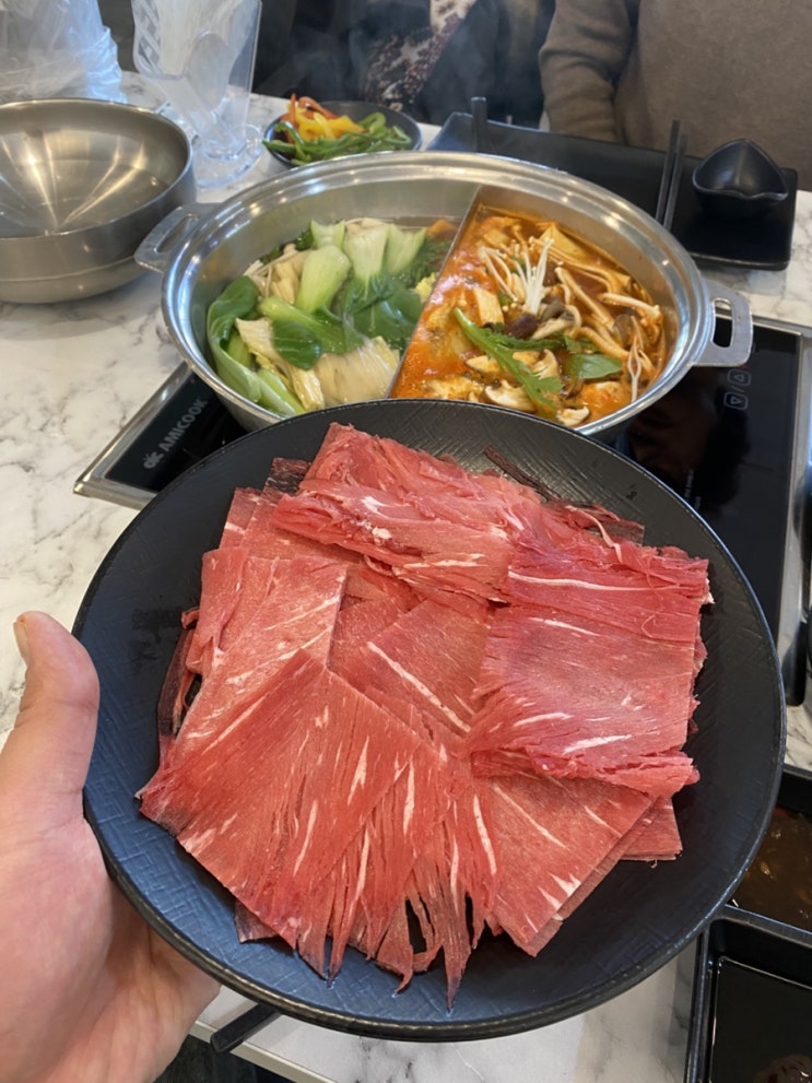  수송동맛집 군산샤브샤브 무한리필로 즐기는 군산 퐁당샤브 육수추천 수송동저녁추천 주차장있는식당 군산엄마랑식사