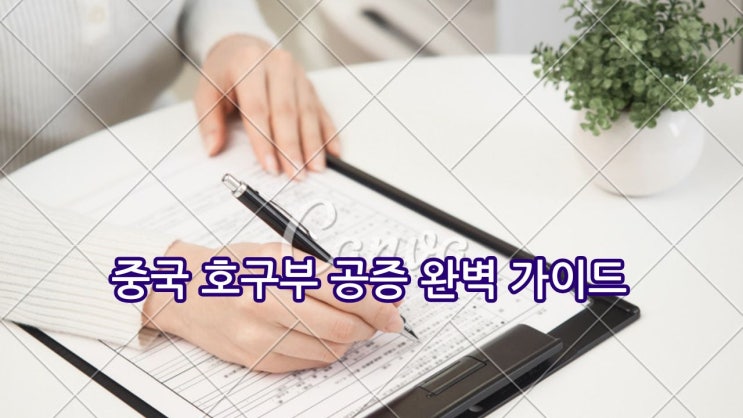  [중국 호구부 공증 완벽 가이드] 3대 혈족 증명부터 한국 제출까지 한 번에 해결