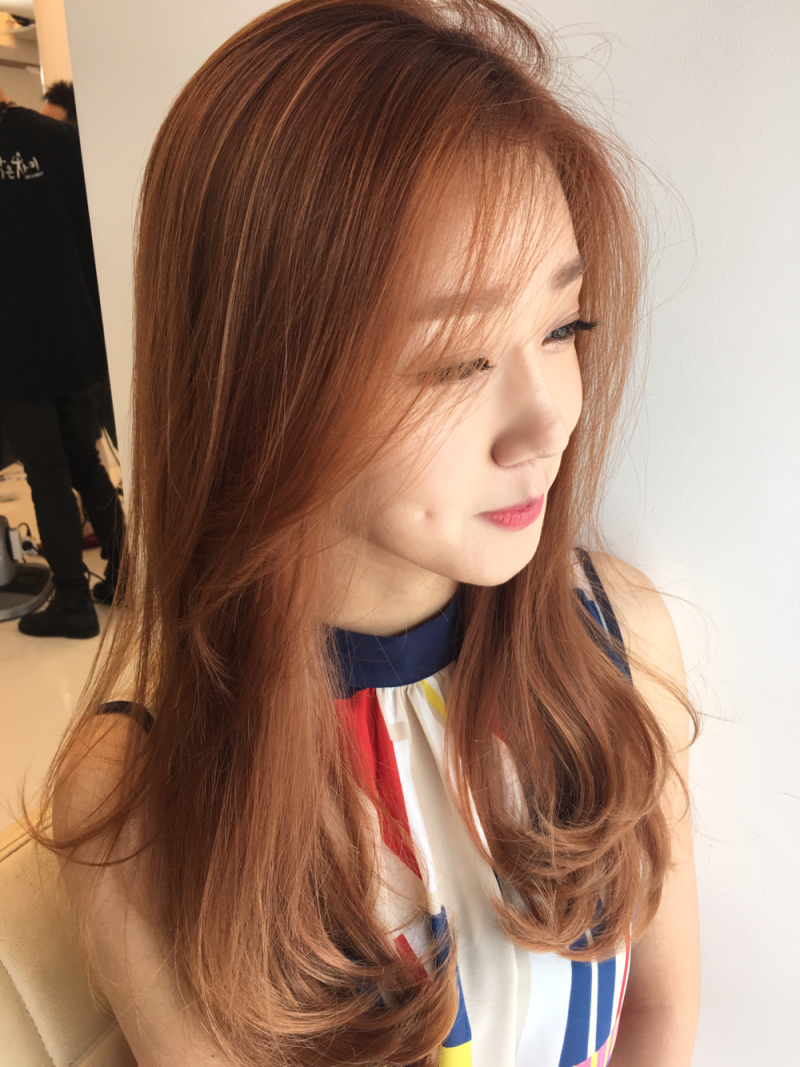 올여름 유행 헤어 컬러 밝은 오렌지 브라운 염색으로 연출해보세요. : 네이버 블로그, image size:800x1067