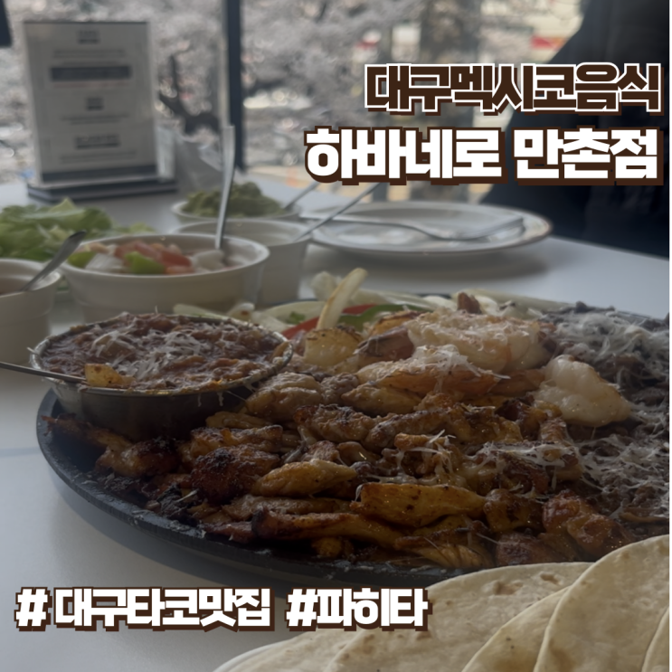 벚꽃뷰 보며 즐기는 대구멕시코음식 하바네로만촌점 / 대구타코맛집