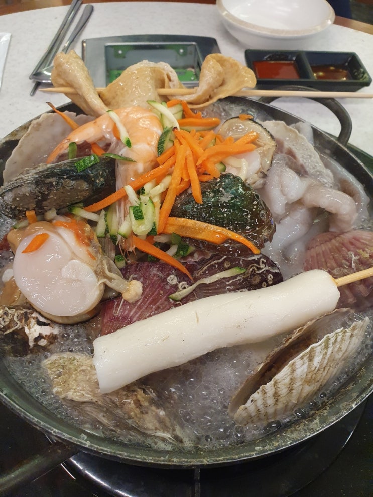  영종도 구읍뱃터 아라담, 조개찜, 해물라면 (내돈내산)