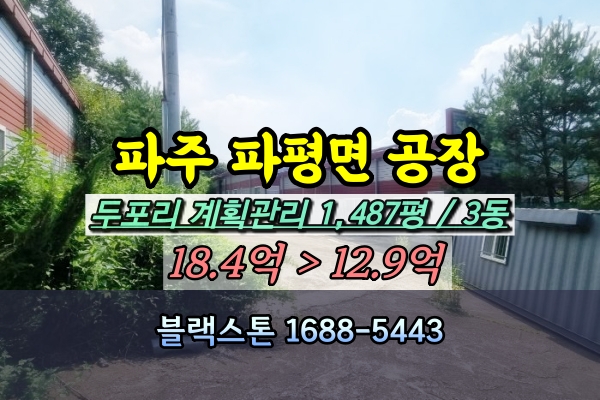  파주 파평면공장 경매 두포리 1천평대 [2023타경5744]
